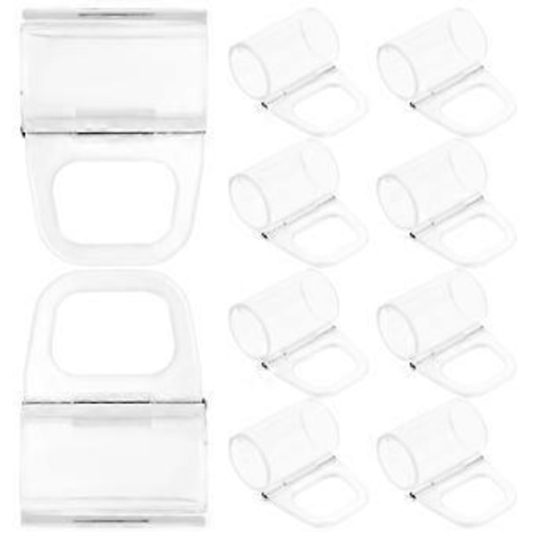 10 st Rullgardinsdrag Transparent Handtag Persienndrag Passar för 20mm Stång