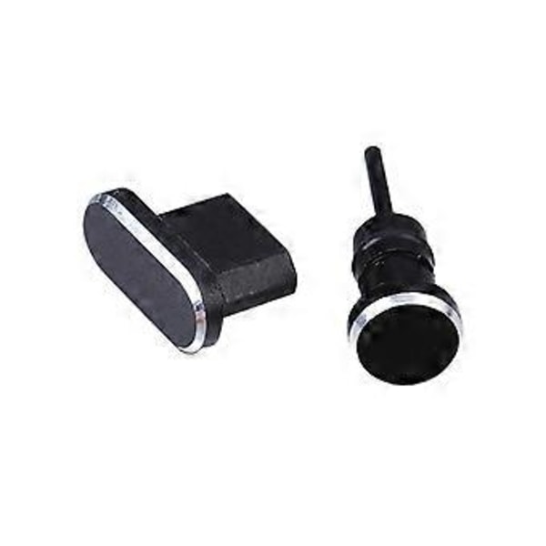 2 stk./sett 3,5 mm hodetelefonkontakt Anti-støvplugg og Micro USB-portplugg for Android-telefoner Galaxy S7/ S7 Edge/ Motorola Moto G5 Plus/ Galaxy J7 2016/ Xpe