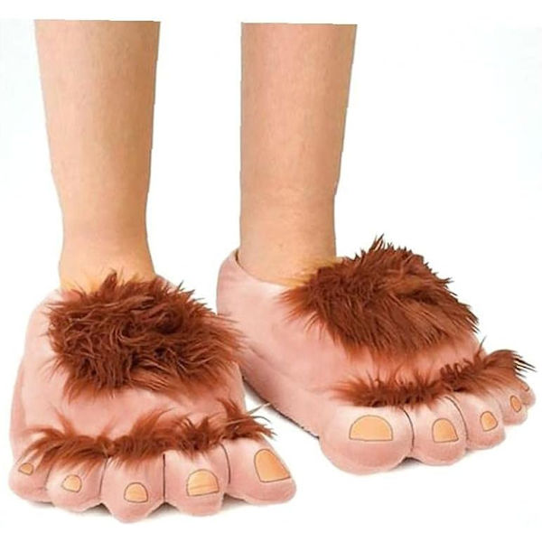 Eventyrlige Nyhed Vinter Plys Tøfler Store Fødder Tøfler Kreative Bigfoot Varme Sko Hobbit Vinter