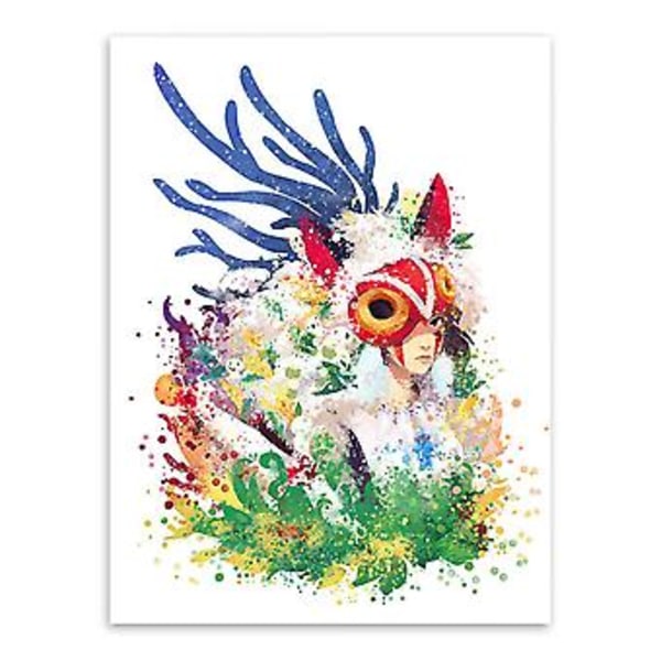 Wekity Metsän Prinsessa Seinätaide Canvas-Tulostus Poster, Yksinkertainen Muodikkaat Vesiväri Taide Piirustus Sisustus Kotiin Olohuoneen Makuuhuoneen Toimiston ja Lastenhuoneen