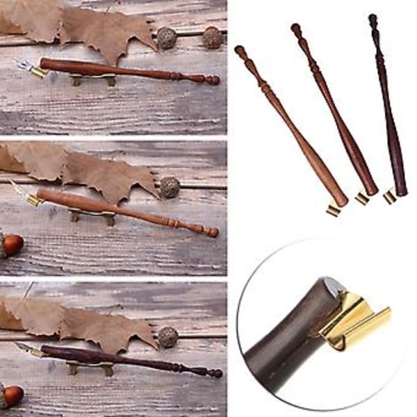 5 stk. Retro-kalligrafi Dip Pen Nib Holder Tre Oblique Dip Pen Nib Holder