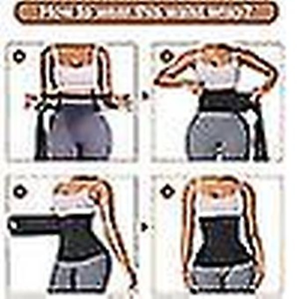 Midjetrener for kvinner Snatch Bandasje Mage Svette Wrap Plus Size Trening Midje Trimmer for Gym Sport (3M)