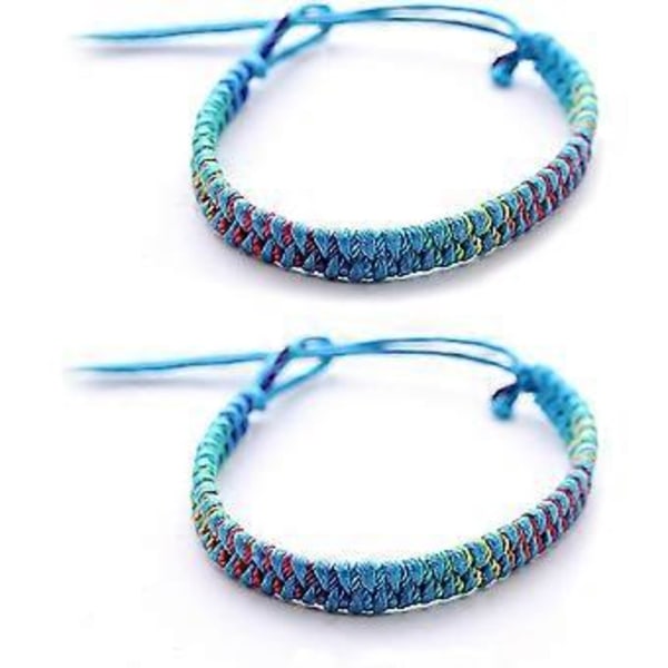 12 Färgglada Unisex Vänskapsarmband Partnerarmband modell selectionsky blue( FÄRG 2)