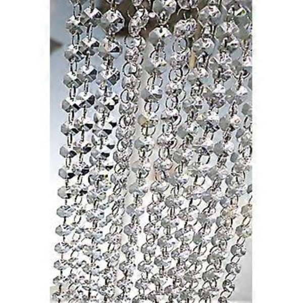 10 stk Krystal Akryl Perlekrans Strenge 3,3 Fod Hængende Klar 18Mm Diamant Perle Kæde Kranser Til Juletræ