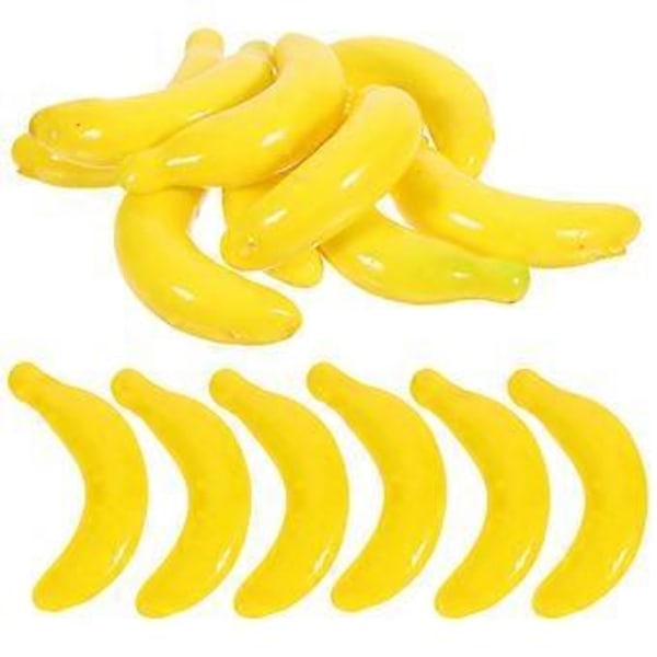 20 stk. Kunstig Banan Model Simulation Banan Dekoration Falsk Frugt Model Foto Rekvisit