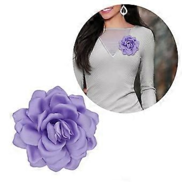 Chic Tygblomma Nål Prydnad Unik Tygblomma Kavajnål Ornament Vacker Blomma Broschnål Tillbehör Khaki (Khaki)