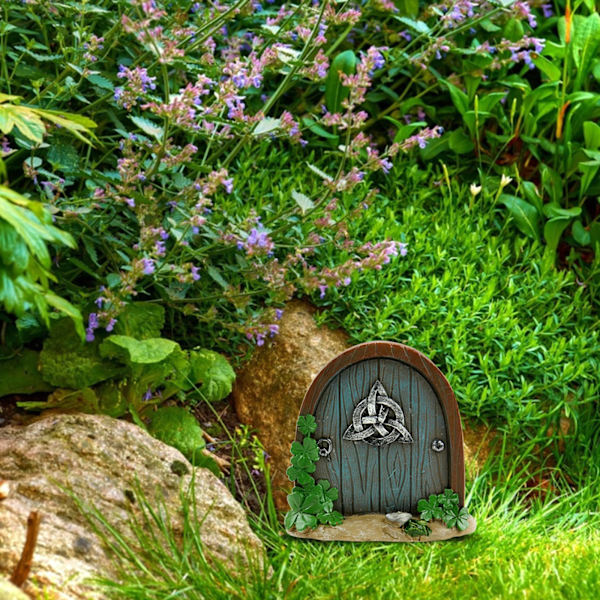 Sæt med 1 Sparkle Fairy Door Havehjem Ornament