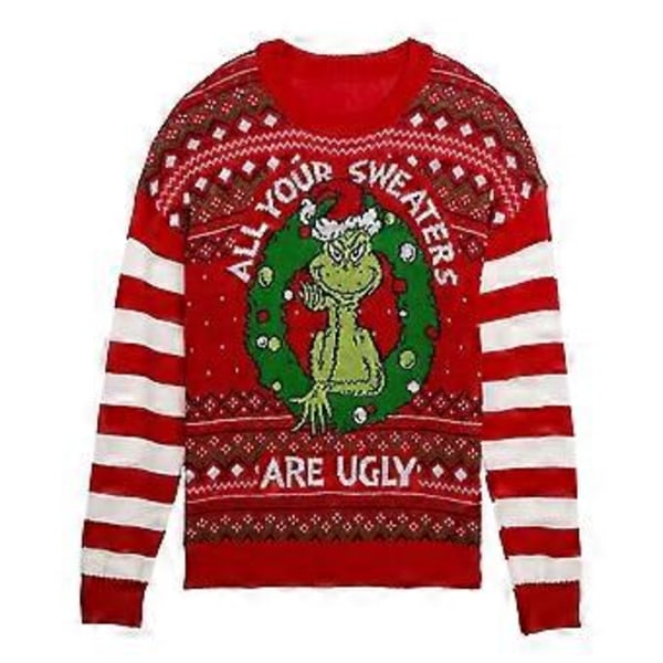 Dr. Seuss The Grinch Sweater Merry Grinchmas Sjov Grim Top Sweatshirt Julegave (3XL style 2)
