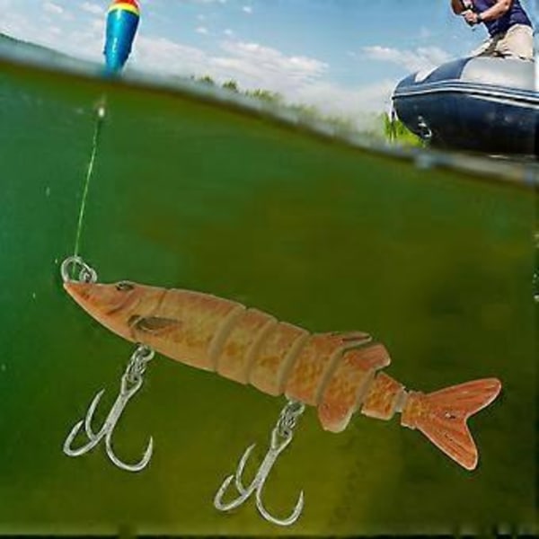 8cm Litet Multi-Länkade Fiske Realistiskt Hårt Bete Swimbait Tillbehör (A)