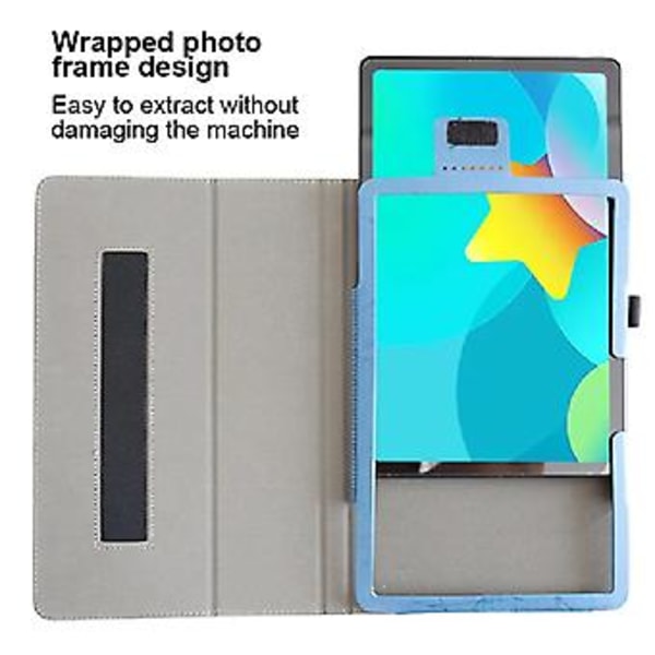 Blomsterpræget Læder Tablet Etui Til TCL NxtPaper 11 (Sort)