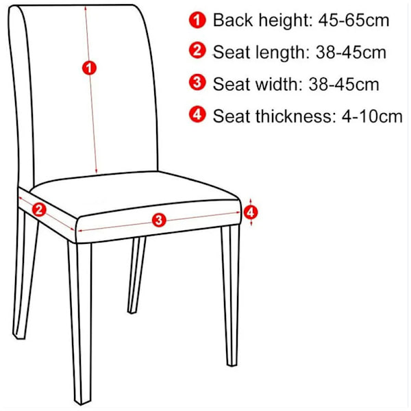 Stretch Stolskydd Set om 2, Universal Stolskydd,