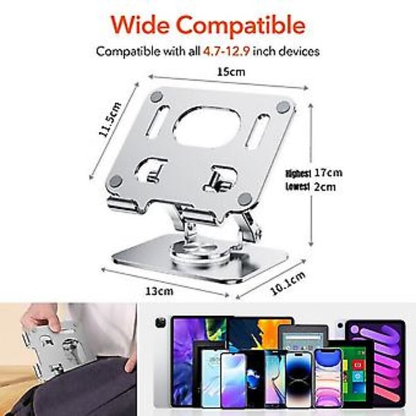 Nettbrettholder Universal Stativ for Nettbrett iPad Mobiltelefon Bord Kontor( )