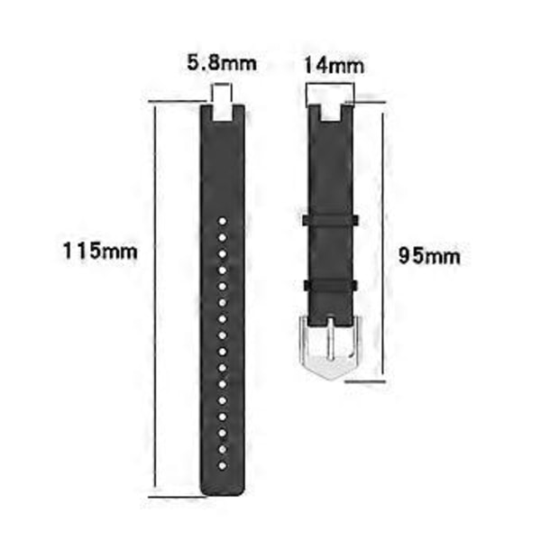 Äkta Läder Sportband Remmar Dam Sport Armband Ersättningsarmband För -Garmin Lily Smartwatch Tillbehör (Khaki)