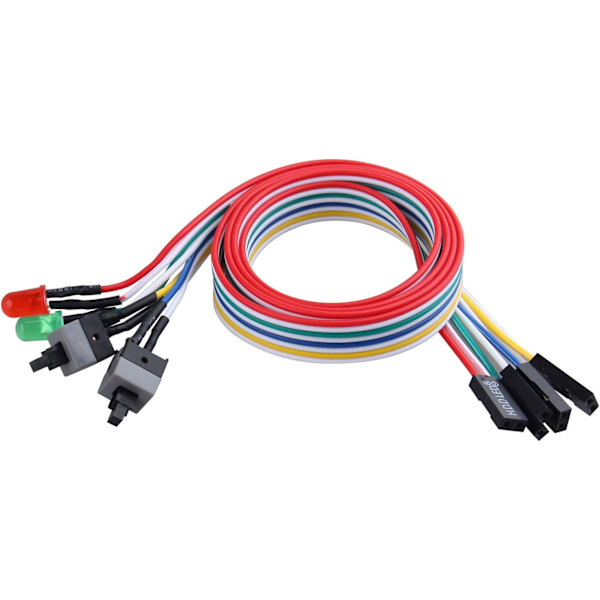 65CM 2-pack PC-strömbrytare med LED-kabel och ljuskabel 3 i 1 för stationär PC ATX-fodral Kill