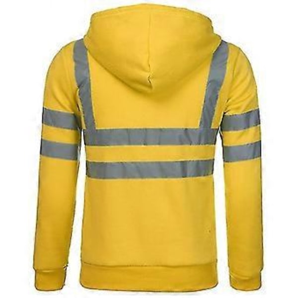 Ny Herr Viz Huvtröja Sweatshirt Säkerhets Hög Synlighet Arbetsjacka Snabb 2023 (Orange M)