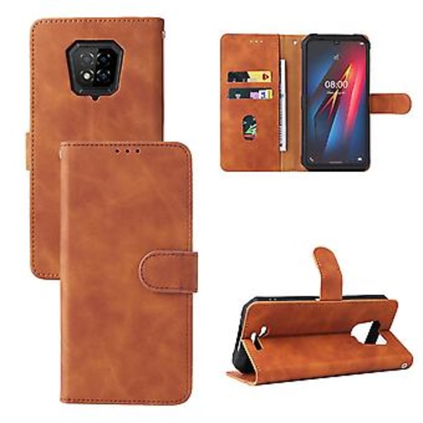 Lærtelefonveske for Ulefone Armor 8 (Brun)