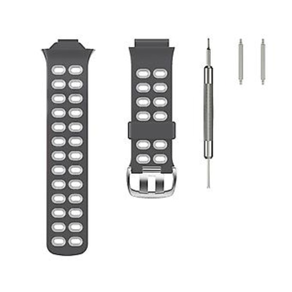 Garmin Forerunner 310XT:lle silikoninen ranneke (harmaa vaaleanharmaa)
