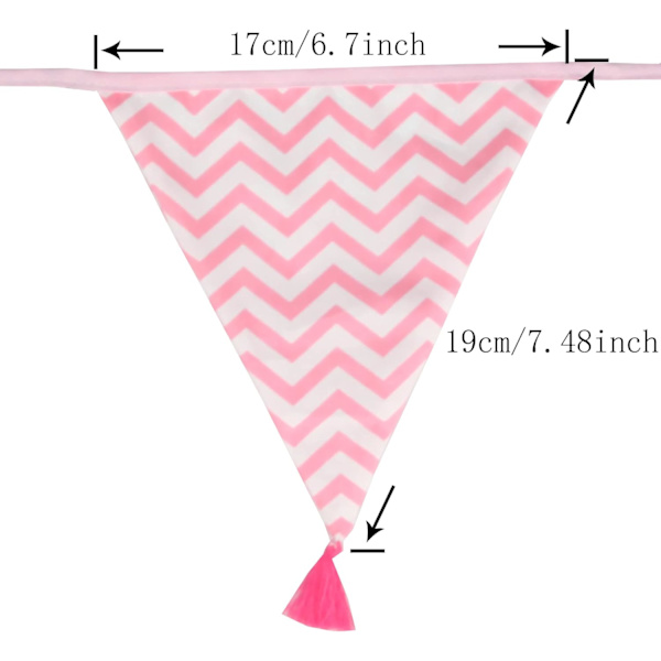 3,2M Färgglad Vimpel Vimpel Girlang Vimpel Banner Triangel Flaggor