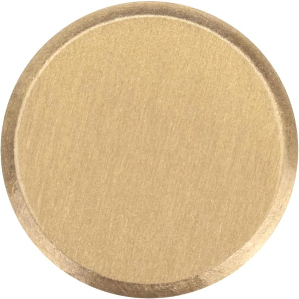 Sats om 4, väggkrokar i borstad mässing, 45 mm x 15 mm, guldkappa