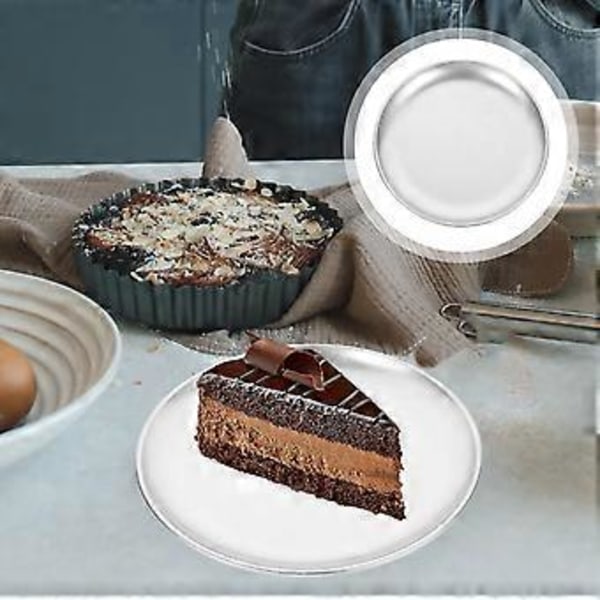 Buffetserveringsfad i rustfrit stål Dessert Appetizer Opbevaringsfad Kødserveringsfad