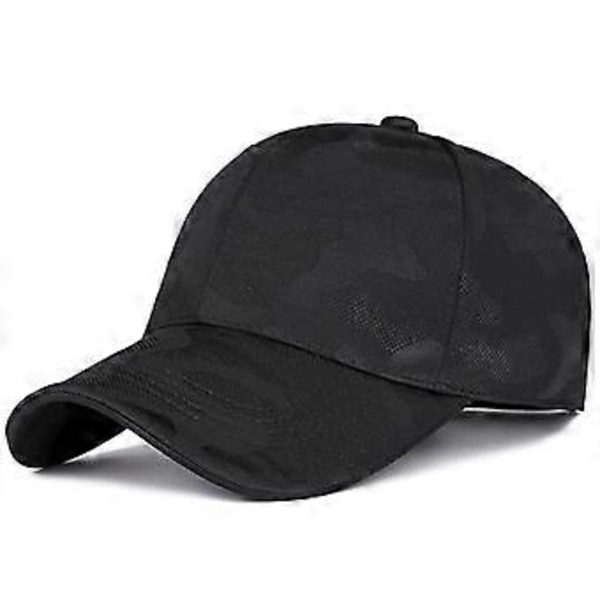 Miesten Baseball-lippikset Armeijan Sotilas Camo Urheilu Kuntosali Auringon Hat Casual Ulkona Unisex (Musta)