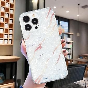 For Iphone 15 Pro Imd Shell Mønster Tpu Telefon Cover (Hvid Marmor)