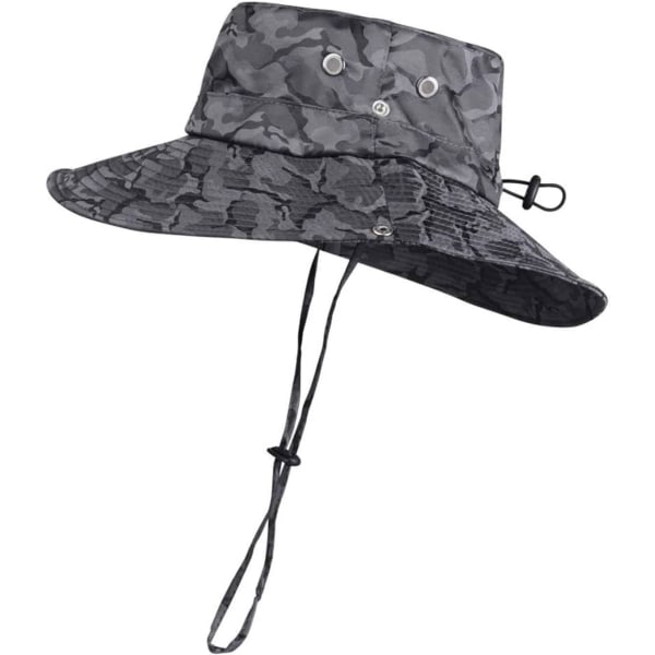 Breathable Wide Brim Boonie Hat Outdoor Waterproof UPF 50+ Sun Pr