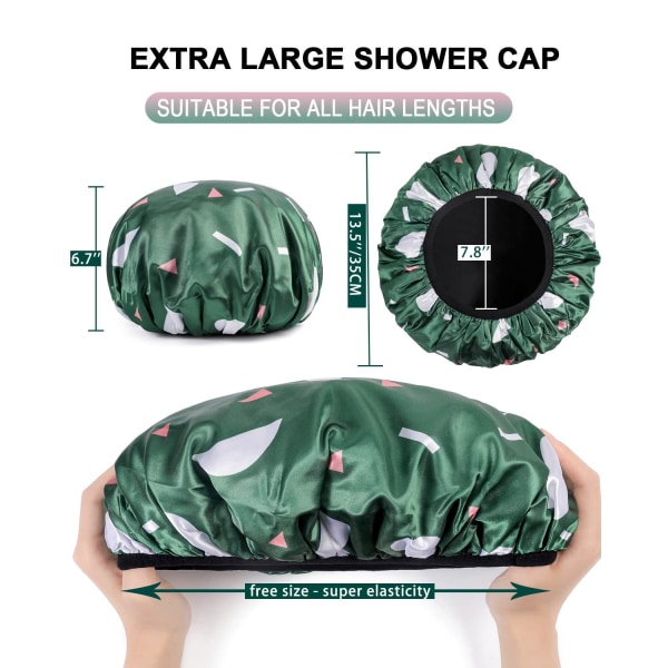 (Blå) Badehætte, Ekstra Stor Triple Layer Badehætte med Tør H