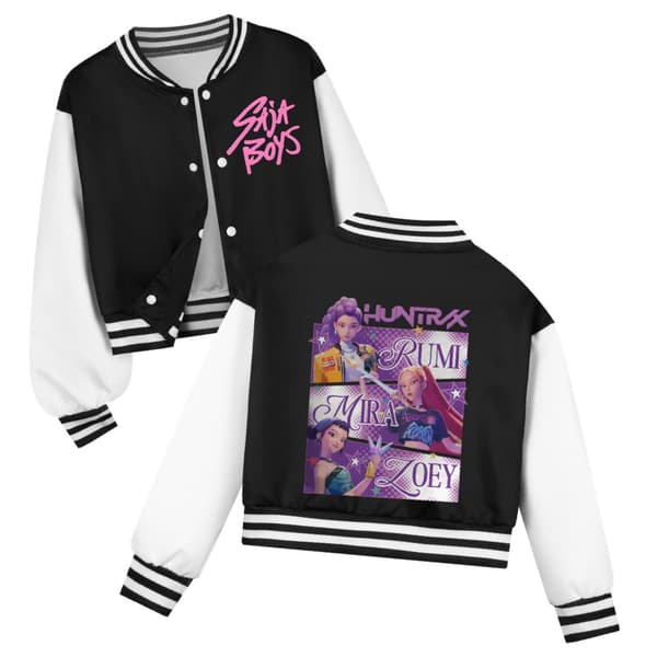 K-Pop Devil Hunter Børne Cropped Baseball Jakkesæt, Fritidstøj 140cm