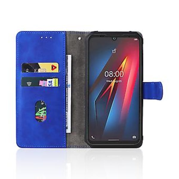 Läderfodral för telefon till Ulefone Armor 8 (Blå)