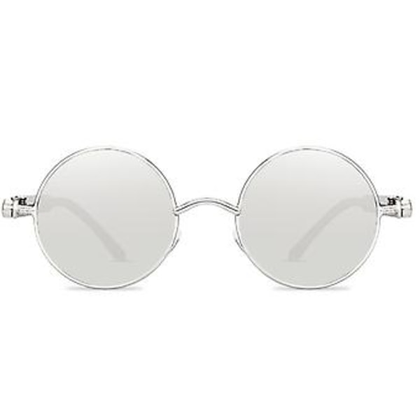 Retro Klassiske Steampunk Solbriller Vintage Mænd Kvinder Cyberpunk Cirkel Briller Øjnebriller (C)
