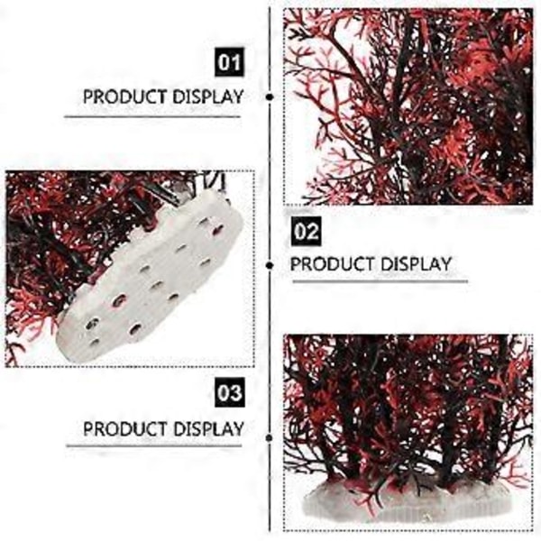 2 stk. Akvarium Plastplanter Dekorationer Akvarium Kunstige Vandplanter