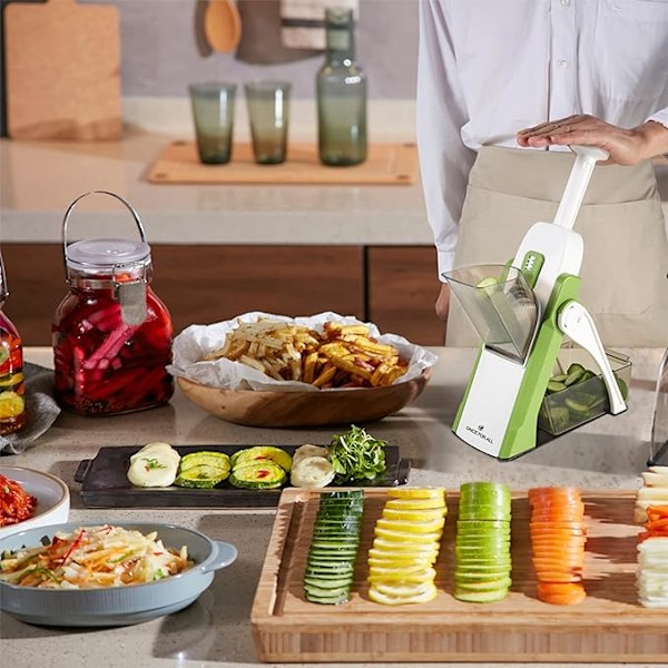 Justerbar Grönsaks- och Potatisskärare med Säkerhetsfunktion