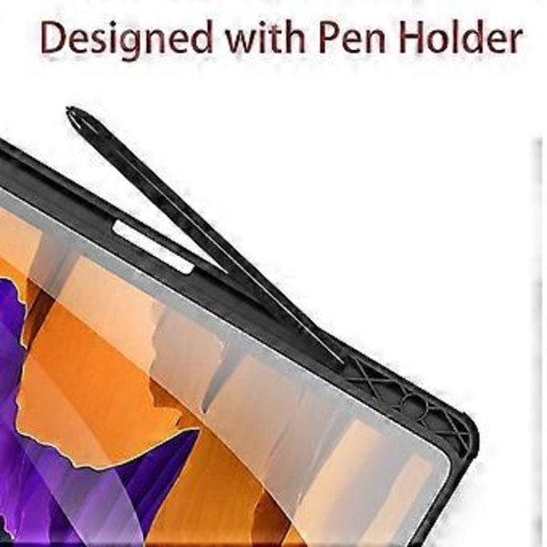 Skyddande surfplattefodral kompatibelt med Samsung Galaxy Tab S8 11 tum / Galaxy Tab S7 2020 11 tum (Svart)