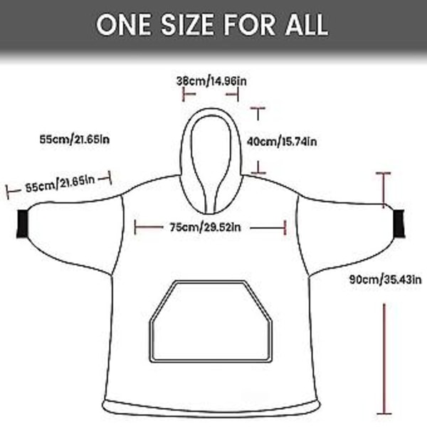 Dame Hoodie Oversized Tæppe Sherpa Fleece Ultra Giant Comfy Hooded Sweatshirt Voksen (10)