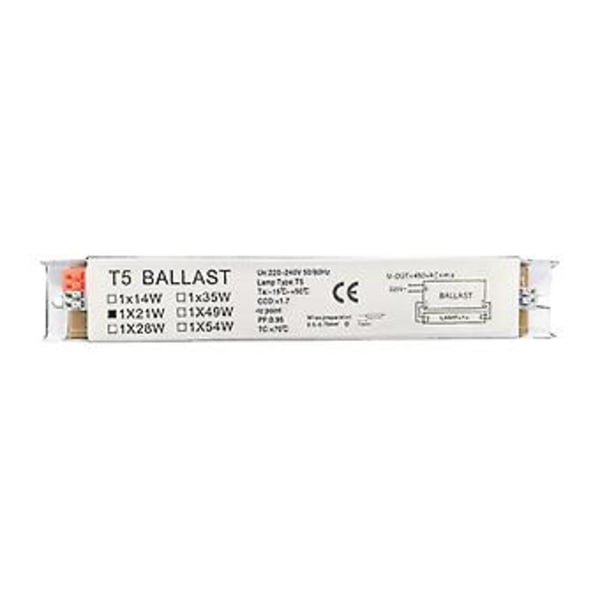220-240V Bredspännings T5 Elektronisk Förkopplingsdon Fluorescerande Lamp Förkopplingsdon för Hemmet (1x14W)