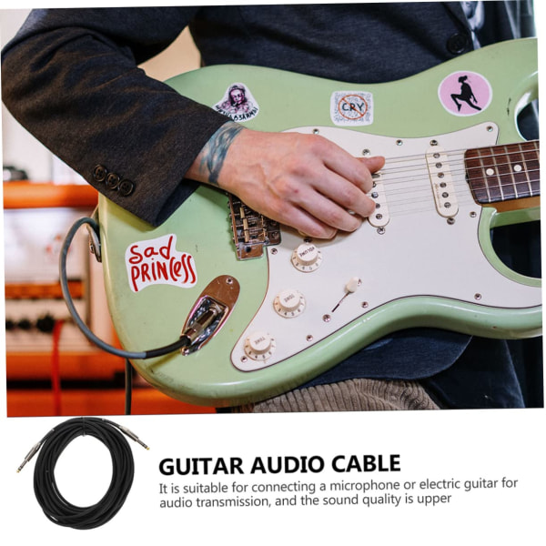 Elgitarr Ljudkabel Stereo Kabel Strömkablar Elgitarr Förstärkarkabel Gitarrförstärkaranslutning