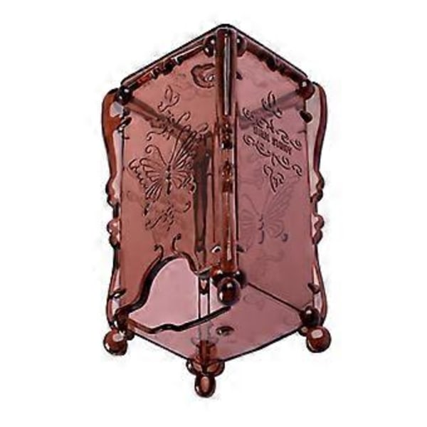 Makeup Organizer Høj Kapacitet Støvtæt Transparent Synlig Sommerfugl Cameo Craft Vatrondel Dispenser til Badeværelse Qinhai (Kaffe)