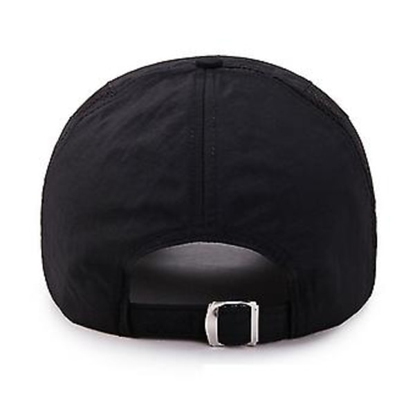Mænd Kvinder Mesh Baseball Kasketter Sport Løbeåndbar Visir Hatte Sommer Unisex (Sort)