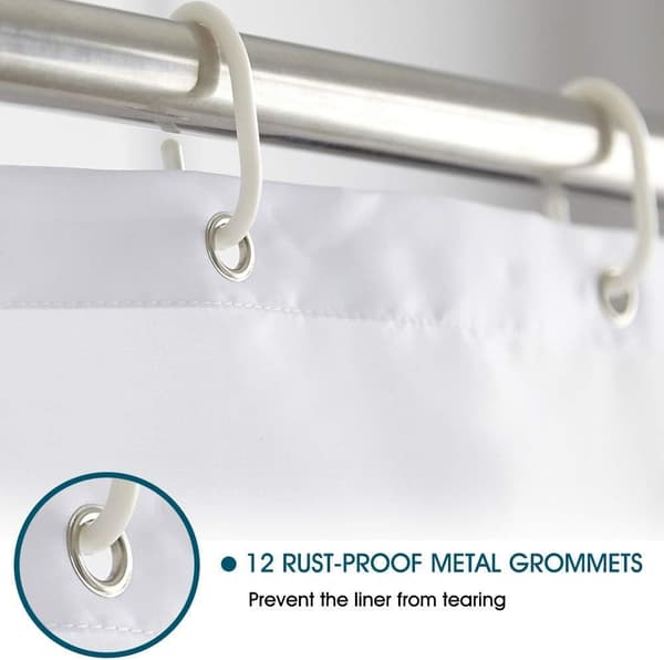 Mildew Proof Beach Shower Curtain, Waterproof Fabric Shower Curta