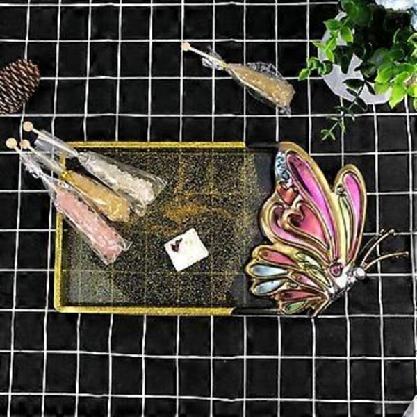 Elegant sommerfugl resinbrettform for håndverksentusiaster Fruktfat Epoksyform Skålformer Smykkefremstillingsutstyr