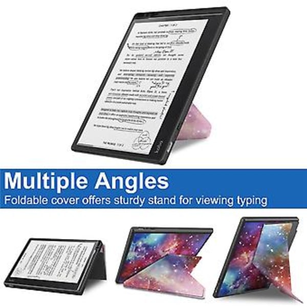 Målat Läder Smart Tabletfodral För Kobo Elipsa 2E (Vintergatan)