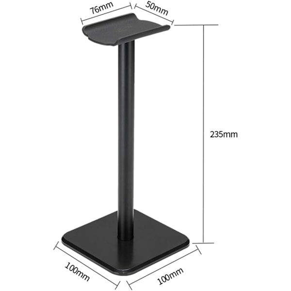 Hodetelefonstativ, Gaming Headset Holder, Skrivebordsholder for øretelefoner, Universell avtakbar aluminiumlegering