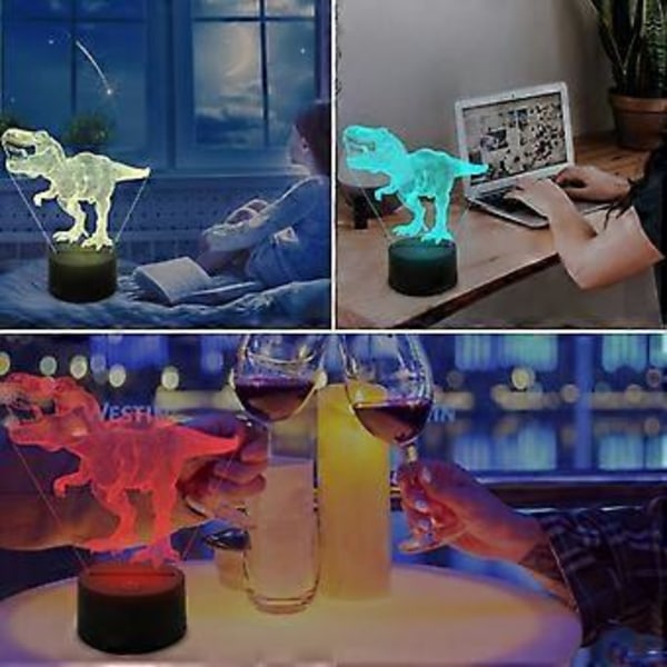Unicorn 3D Nattlampa Projektion LED-lampa 7 Färgändringar
