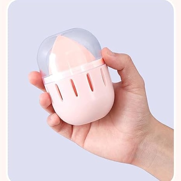 Støvfri Makeup Svampeholder Etui Beholder Stativ Skønhed Kosmetik