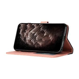 To-farvet Læderetui til iPhone 15 Plus (Rosenguld)
