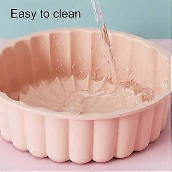 Kageform Rund Solsikke Non-Stick Fødevaregodkendt Høj Temperaturbestandighed DIY Silikone Let Demold Bageform Bageværktøj (Beige)
