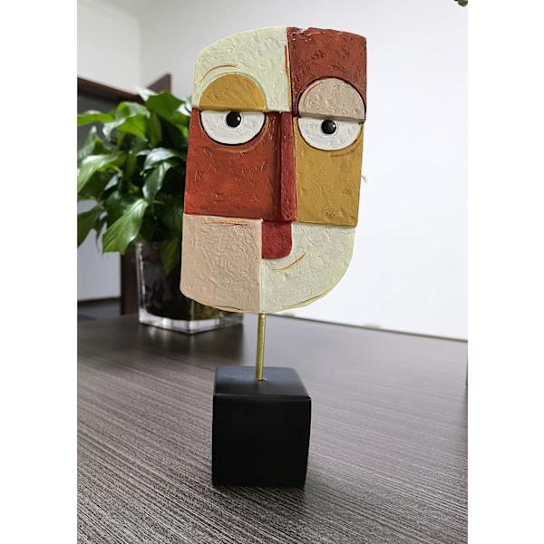 Staty Dekoration Dekorativt Objekt Kreativt Ansikte Färgglad Abstrakt Konst Hantverk, Modern Skulptur Wor