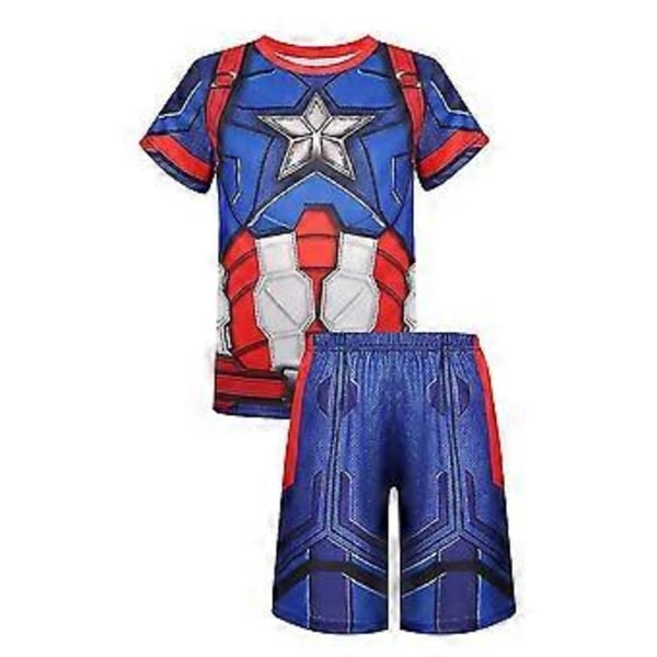 Spider-Man, Iron Man, Captain America Lasten Lyhythihainen Shorts Set Z (110cm Tuote 4)