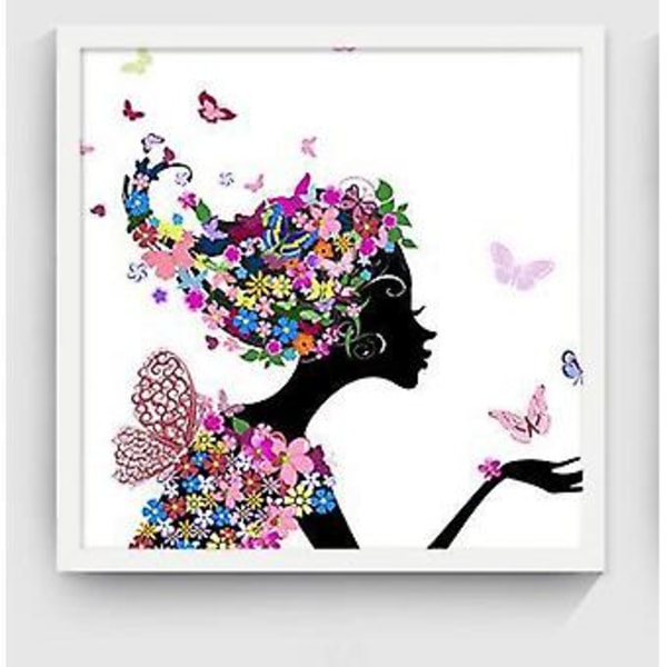 Wekity Blomsterfe 1 Väggkonst Canvas Print Poster, Enkel Mode Vattenfärg Konst Ritning Dekoration för Hem Vardagsrum Sovrum Kontor och Barnrum